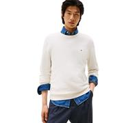 Tommy Hilfiger Men’s Essential Cotton Round Neck Jumper, Off-White (Ivory Petal), M
