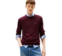 Tommy Hilfiger Men’s Essential Cotton Round Neck Jumper, Red (Deep Burgundy), M