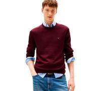 Tommy Hilfiger Men’s Essential Cotton Round Neck Jumper, Red (Deep Burgundy), S