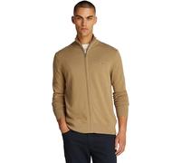 Tommy Hilfiger Men’s Essential Cotton Stand Collar Jumper with Zip, Beige (Safari Canvas), XXL
