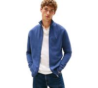 Tommy Hilfiger Men’s Essential Cotton Stand Collar Jumper with Zip, Blue (Aegean Sea), XL