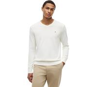 Tommy Hilfiger Men’s Essential Cotton V-Neck Jumper, Off-White (Ivory Petal), M