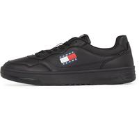 Tommy Hilfiger Men’s Essential Leather Cupsole Trainers, Black (Black), 9