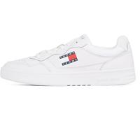 Tommy Hilfiger Men’s Essential Leather Cupsole Trainers, White (White), 11