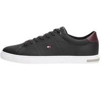 Tommy Hilfiger Men’s Essential Leather Detail Vulcanised Trainers, Black (Black), 7