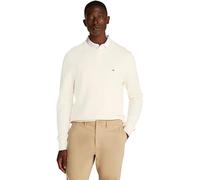 Tommy Hilfiger Men’s Essential Structure Crew Neck Regular Fit Jumper, Off-White (Ivory Petal), M