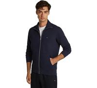 Tommy Hilfiger Men’s Essential Terry Zipped Sweatshirt with Stand Collar, Blue (Desert Sky), S