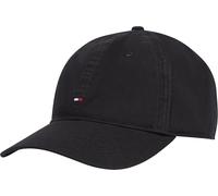 Tommy Hilfiger Men’s Flag 6 Panel Soft Cotton Cap, Black (Black), One Size