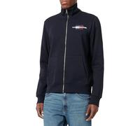 Tommy Hilfiger Men’s Flag Embroidery Stand Collar Zipped Sweatshirt, Blue (Desert Sky), M