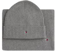 Tommy Hilfiger TH Flag Mens Beanie & Scarf Gift Set - Mid Grey Heather - Mid Grey Heather - One Size