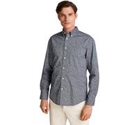 Tommy Hilfiger Men’s Flex Poplin Cotton Shirt, Multicolor (Night Sky/Ivory Petal PRT), S