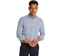 Tommy Hilfiger Men’s Flex Poplin Gingham Regular Fit Shirt, Multicolor (Wedge Blue/Optic White), S