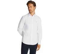 Tommy Hilfiger Men’s Flex Poplin Kent Collar Business Shirt, White (Optic White), XS