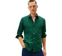Tommy Hilfiger Men’s Flex Poplin Micro Gingham Regular Fit Shirt, Green (Ornamental Green/Check), M