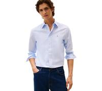 Tommy Hilfiger Men’s Flex Poplin Micro Regular Fit Shirt, Blue (Blue Spell/Allover), M