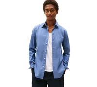 Tommy Hilfiger Men’s Flex Poplin Mini Print Regular Fit Shirt, Blue (Preppy Navy), XL