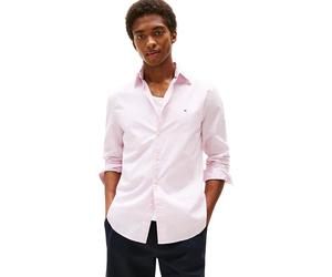 Tommy Hilfiger Men’s Flex Poplin Mini Print Regular Fit Shirt, Pink (Pink Lily), S