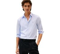 Tommy Hilfiger Men’s Flex Poplin Mini Print Slim Fit Shirt, Blue (Sweet Blue/Allover), M