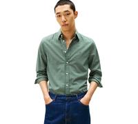 Tommy Hilfiger Men’s Flex Poplin Mini Tartan Regular Fit Shirt, Green (Ornamental Green/Check), XXL