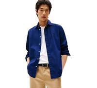 Tommy Hilfiger Men’s Flex Poplin Solid Regular Fit Shirt, Blue (Preppy Navy), L