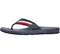 Tommy Hilfiger Men’s Flip Flops Moulded Beach Sandals with Webbing Straps, Multicolor (Rwb), 8