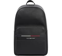 Tommy Hilfiger Men’s Foundation Backpack with Logo, Black (Black), One Size