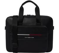 Tommy Hilfiger Men’s Foundation Laptop Bag with Outer Pocket, Black (Black), One Size