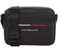 Tommy Hilfiger Men’s Foundation Reporter Bag with Logo, Black (Black), One Size