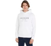 Tommy Hilfiger Men’s Hoodie with Kangaroo Pocket, White (White), S