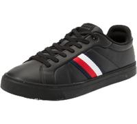 Tommy Hilfiger Men’s Icon Court Stripes Low Top Trainers, Black (Black), 6,5