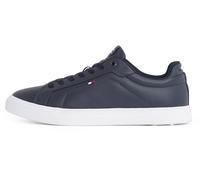 Tommy Hilfiger Men’s Icon Flag Essential Leather Court Trainers, Blue (Desert Sky), 6.5