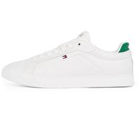 Tommy Hilfiger Men’s Icon Leather Court Trainers, White (Ecru), 8