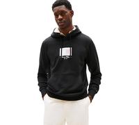 Tommy Hilfiger Men’s Ithaca Flag Cotton Hoodie, Black (Black), L
