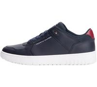 Tommy Hilfiger Men’s Leather Basketball Trainers, Blue (Desert Sky), 9