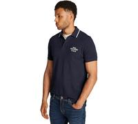 Tommy Hilfiger Men’s Left Chest Graphic Short Sleeve Regular Fit Polo Shirt, Blue (Desert Sky), S