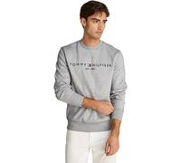 Tommy Hilfiger Men’s Logo Sweatshirt without Hood, Grey (Light Grey Heather), M