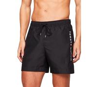Tommy Hilfiger Men’s Medium Drawstring Medium Length Swim Shorts, Black (Black), M