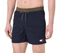 TOMMY HILFIGER Men’s Medium Drawstring Swim Shorts, Blue (Desert Sky), S