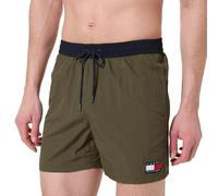 Tommy Hilfiger Medium Drawstring Swimshorts - Khaki, Khaki, Size S, Men Khaki