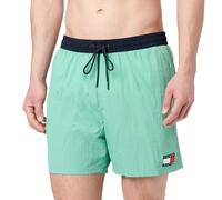 TOMMY HILFIGER Men’s Medium Drawstring Swim Shorts, Green (Fort Green), M