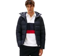 Tommy Hilfiger Men’s Mid Weight Puffer Jacket with Hood, Blue (Desert Sky), M
