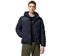 Tommy Hilfiger Men’s Mix Down Hooded Puffer Jacket, Blue (Desert Sky), L