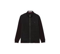 Tommy Hilfiger Men’s Mix Media Zip Jacket with Stand Collar, Black (Black), 3XL
