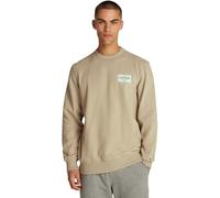Tommy Hilfiger Men’s Monotype Label Round Neck Sweatshirt, Beige (Sandalwood), M