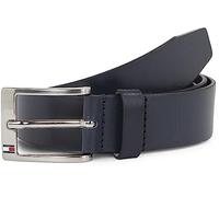 Tommy Hilfiger Men’s New Aly Leather Belt, Blue (Midnight), 31.5 inches