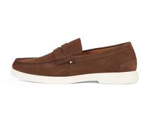 Tommy Hilfiger Men’s Nubuck Leather Loafers, Brown (Legacy Brown), 11