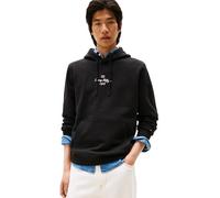 Tommy Hilfiger Men’s Outline Flag Script Hoodie, Black (Black), XL
