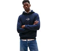 Tommy Hilfiger Men’s Outline Flag Script Hoodie, Blue (Desert Sky), S