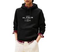 Tommy Hilfiger Men’s Oval Graphic Hoodie with Logo, Black (Black), XL