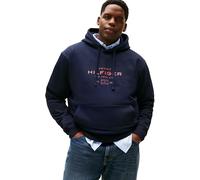 Tommy Hilfiger Men’s Oval Graphic Hoodie with Logo, Blue (Desert Sky), 2XL